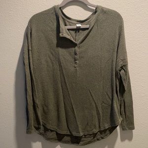 Long Sleeve Waffle Shirt